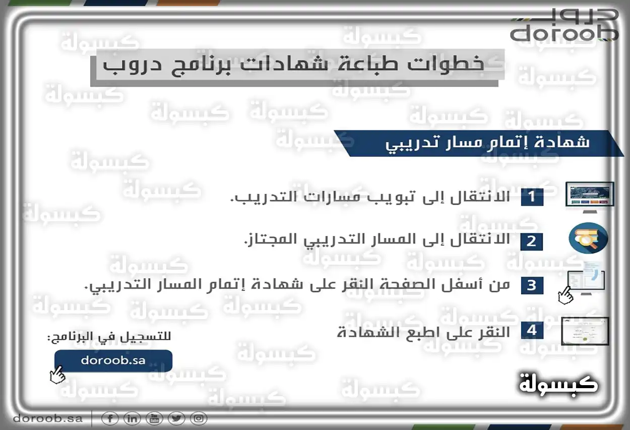 شرح طريقة حفظ شهادة دروب على الجهاز