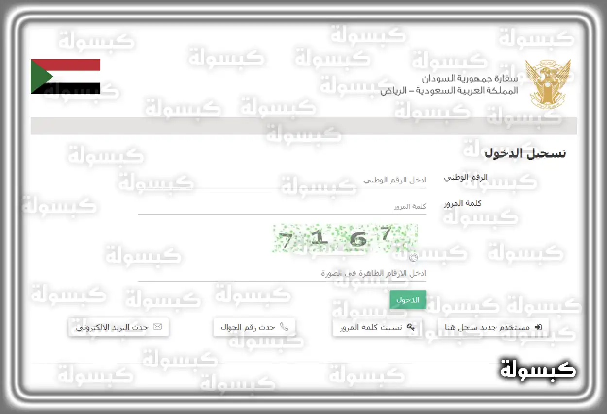 إدخال بيانات حجز الموعد في السفارة السودانية نموذج إدخال بيانات حجز الموعد