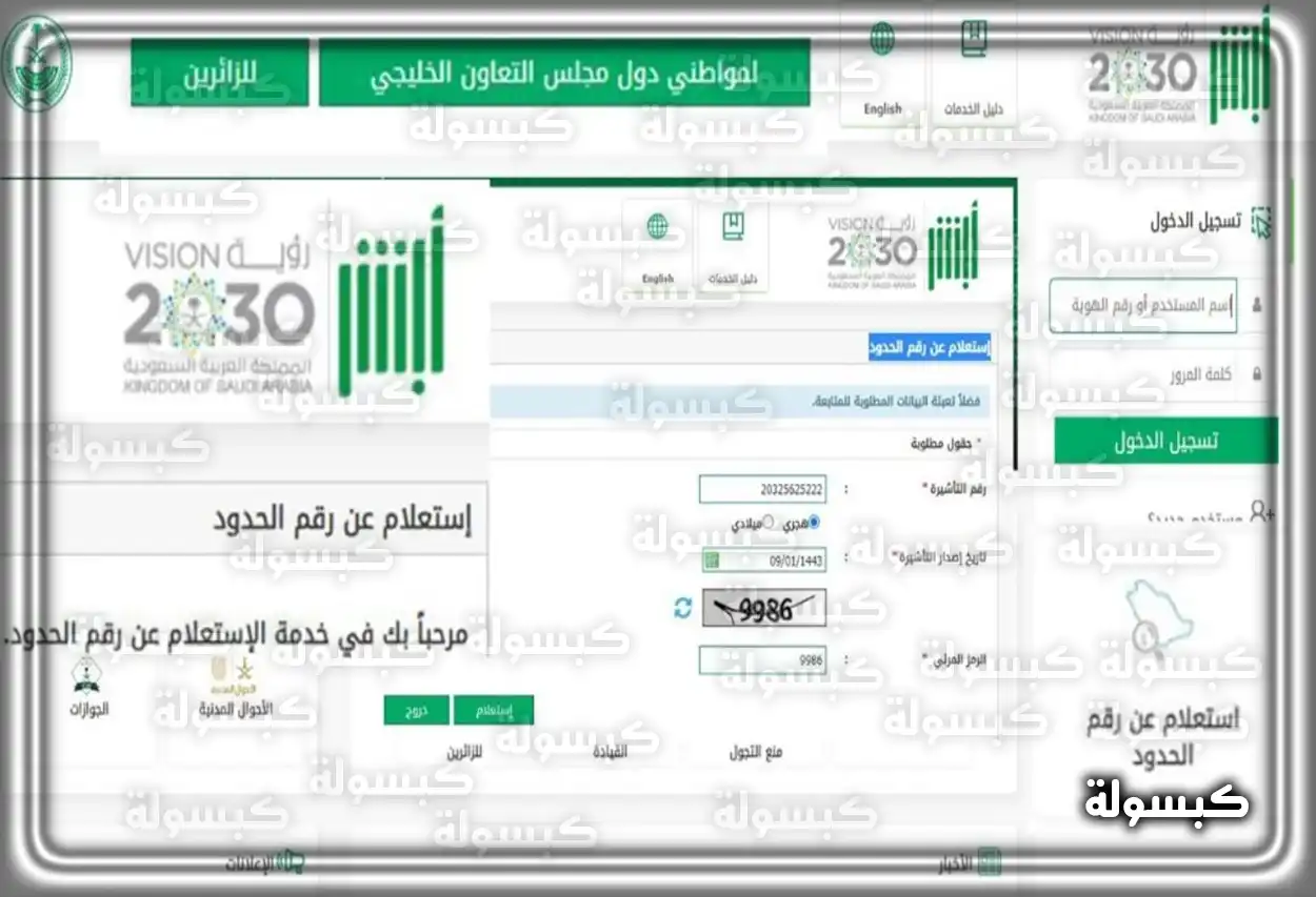 واجهة منصة أبشر للاستعلام عن صلاحية الإقامة