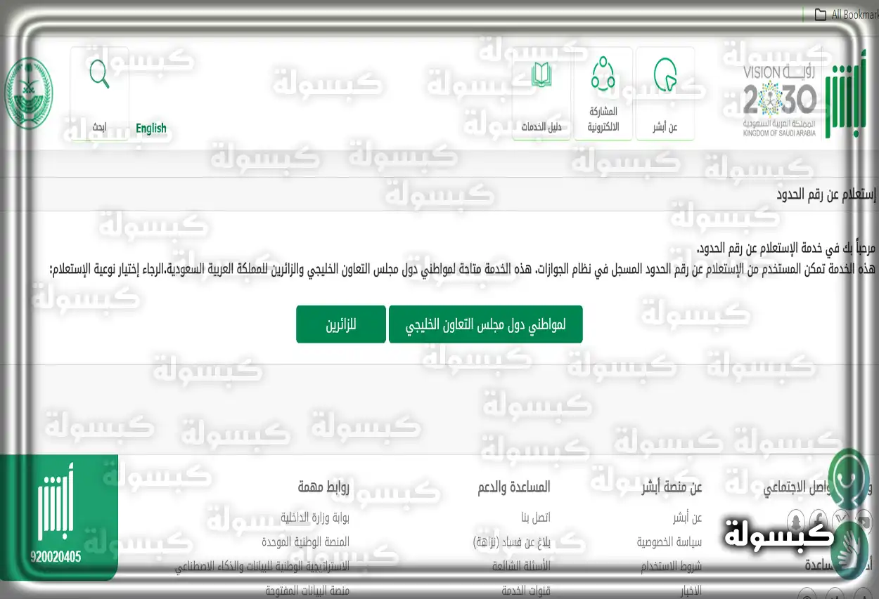 خدمات الجوازات في أبشر