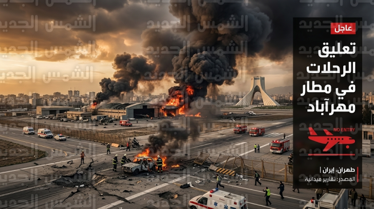 سلسلة ضربات جوية تستهدف مطار مهرآباد في طهران وتعليق كامل للرحلات الجوية